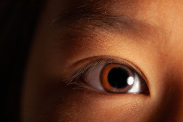 Close up of a child's eye