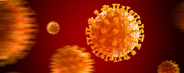 Coronavirus celld of COVID-19 infection. 3d rendering.