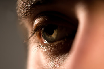 Close up of young man's eye