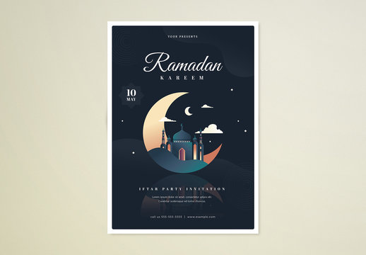Ramadan Kareem Iftar Party Flyer Layout
