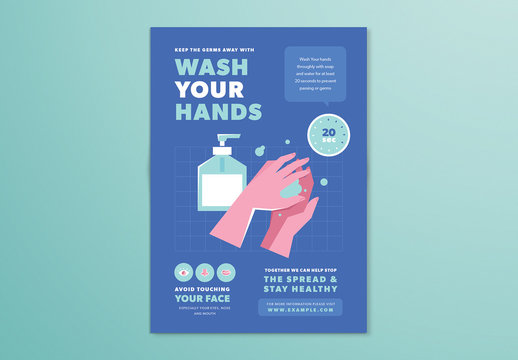 Wash Your Hands Poster Layout