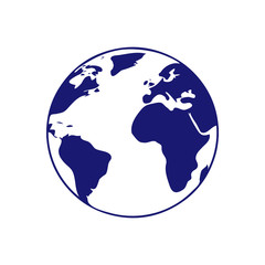 Globe icon. Earth planet. World sign. Vector Illustration.