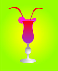 cocktail glasses graphic design vector art