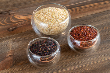 Different kinds of quinoa