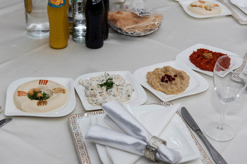 table setting for a dinner