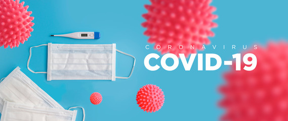 Abstract virus strain model of MERS-Cov or middle East respiratory syndrome coronavirus and Novel...