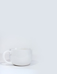 white coffee mug on white background
