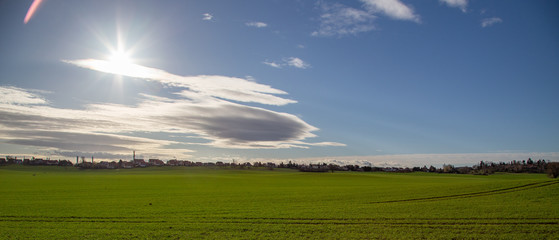 landschaft mit wolke