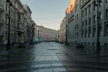 Bolshaya Morskaya street without people