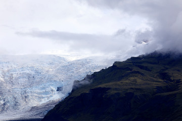 Fototapeta na wymiar Iceland - August 15, 2017: Skeiðarárjökull glacier near Vatnajokull area, iceland, Europe