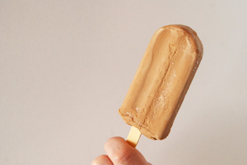 chocolate ice cream on stick