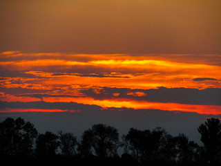 sunset in the sky