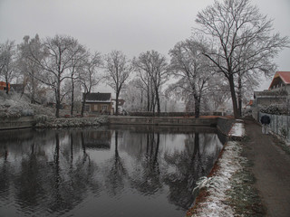 Fototapeta premium lake in winter