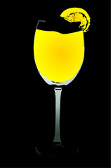 tropical coctail glasses graphic design vector art