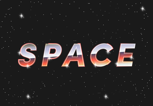 80s Style Text Effect