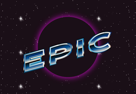 80s Style Text Effect
