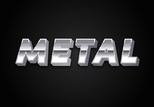 3D Metal Text Effect