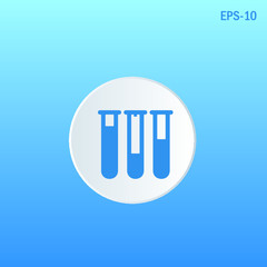 Tube Flask vector icon for Medical or scientific purpose