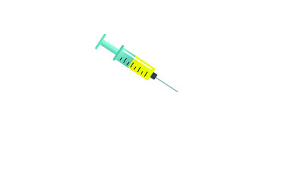 Fototapeta premium Syringe illustration vector art containing medicine or cure for viruses like flu or Covid-19 