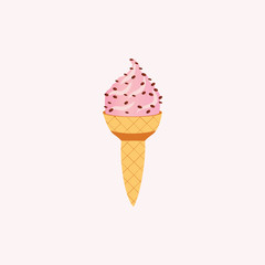 Ice cream icons set on a white background. Cartoon design, realistic