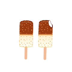  Ice cream icons set. Cartoon design, realistic. Set ice cream icons on a white background. Vector illustration.