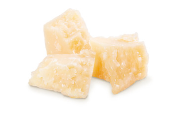 Three slices of permesan reggiano