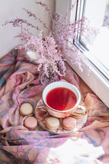 spring still life drink in a cup