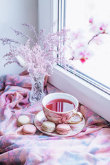 spring still life drink in a cup