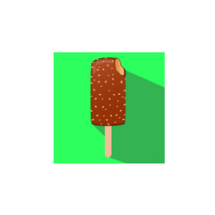 Ice cream icons set on a white background. Cartoon design, realistic