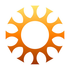 cov sars 2 - coronavirus icon sign symbol, orange gradient outline flat - vector