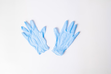 nitrile gloves on background