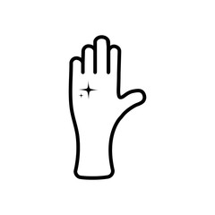 clean hand icon, line style