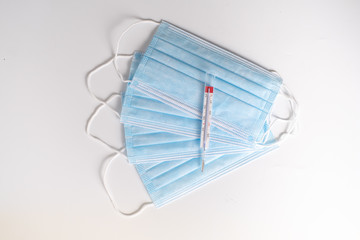 surgical masks with thermometer