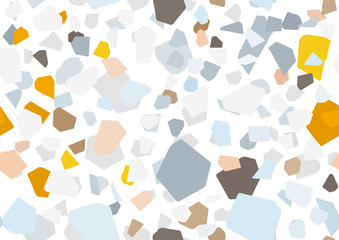 Abstract flat terrazzo seamless for textile design. Seamless background pattern.