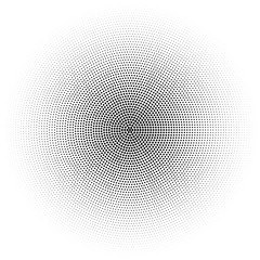 Halftone circular gradient abstract background, vector illustration