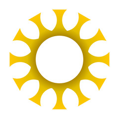 cov sars 2 - coronavirus icon sign symbol, golden gradient outline flat - vector