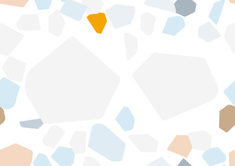 Abstract flat terrazzo seamless for textile design. Seamless background pattern.