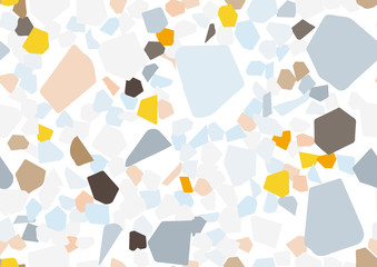 Abstract flat terrazzo seamless for textile design. Seamless background pattern.