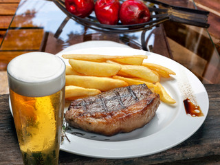 Steak with fries