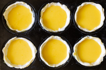 Raw pastel de nata