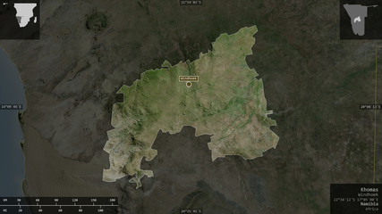 Khomas, Namibia - composition. Satellite