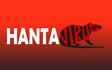 Obraz premium An illustration vector of the new Hantavirus that is spread by mice and rats on a dark background.