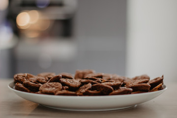 chocolate fondant on a plate