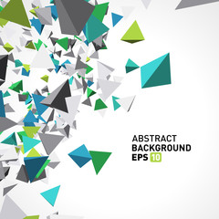 Abstract background colorful decorative 3d triangles vector illustration