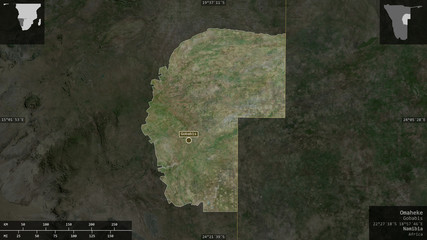 Omaheke, Namibia - composition. Satellite