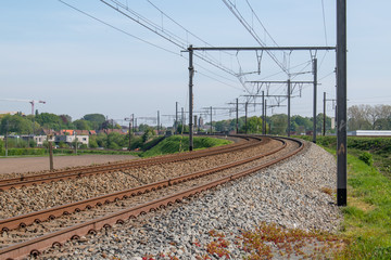 Double Railroad Between Bruges And