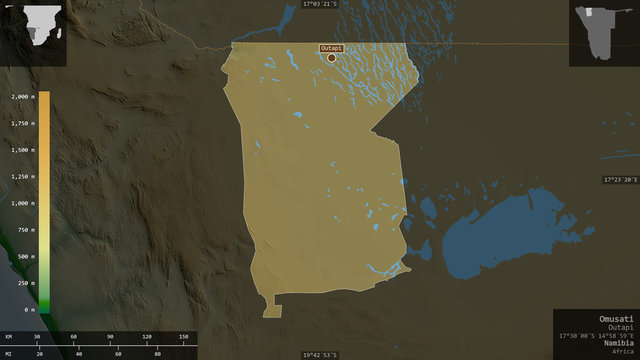 Omusati, Namibia - composition. Physical
