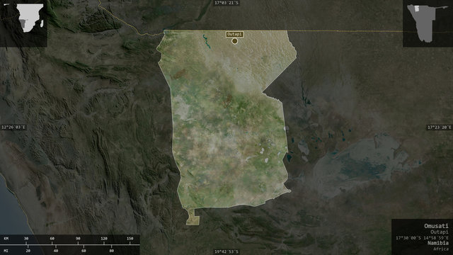 Omusati, Namibia - composition. Satellite