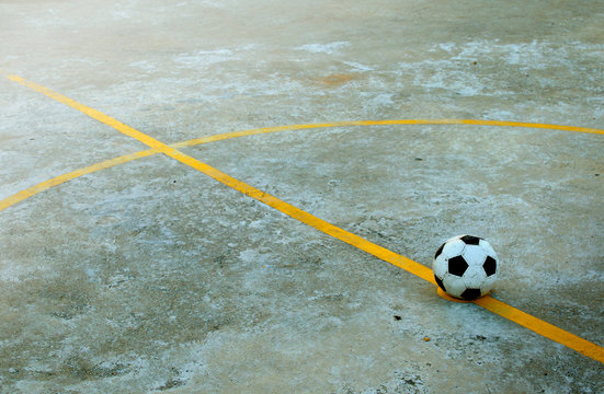 Soccer Ball On Court