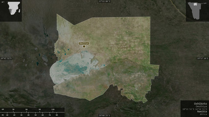 Oshikoto, Namibia - composition. Satellite